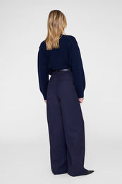 ANINE BING Lou Trouser - Midnight Blue - on model back