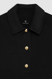 ANINE BING Luca Jacket - Black Cashmere Blend - Detail View 