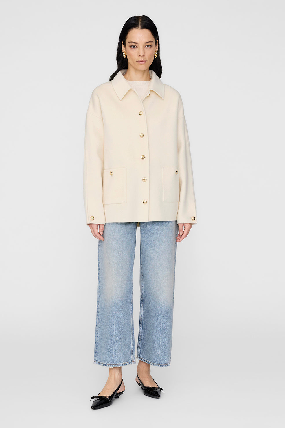 Luca Jacket - Black Cashmere Blend View 5