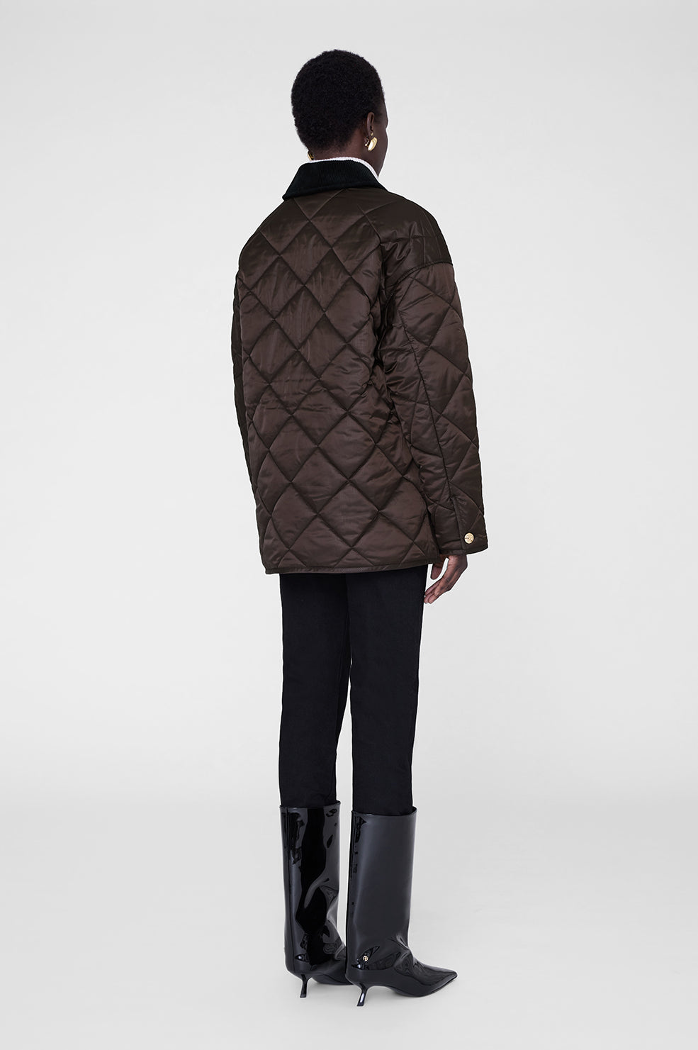 Luca Padded Jacket - Deep Brown View 2