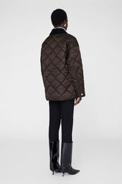 ANINE BING Luca Padded Jacket - Deep Brown - On Model Back