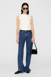 ANINE BING Lucia Top - Ivory - On Model Front 