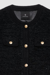 ANINE BING Lydia Jacket - Black Shine - Detail View