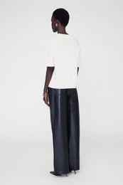 ANINE BING Manon Pant - Black Recycled Leather - on model back