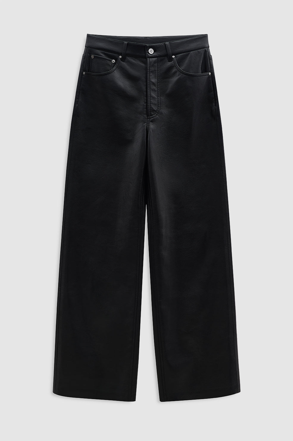 Manon Pant - Black Recycled Leather View 3