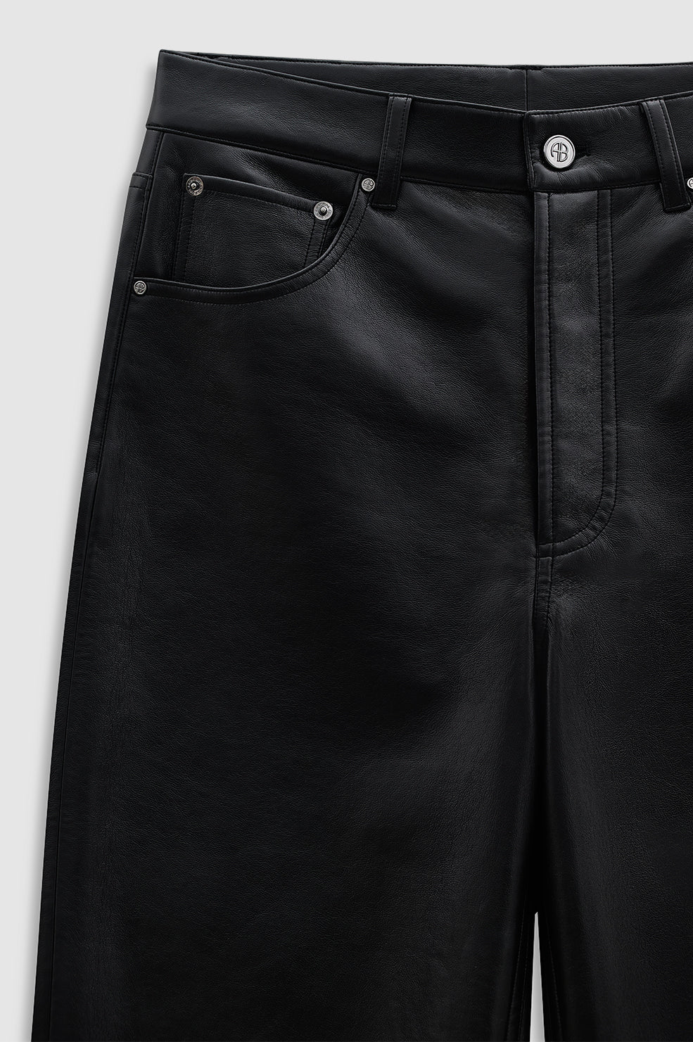 Manon Pant - Black Recycled Leather View 4