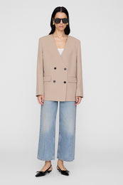 ANINE BING Maron Blazer - Fawn - On Model Front Second Image 