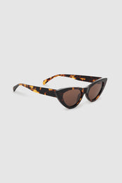 ANINE BING Marsais Sunglasses - Dark Tortoise - side view