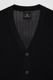 ANINE BING Matheo Cardigan - Black - Detail View 