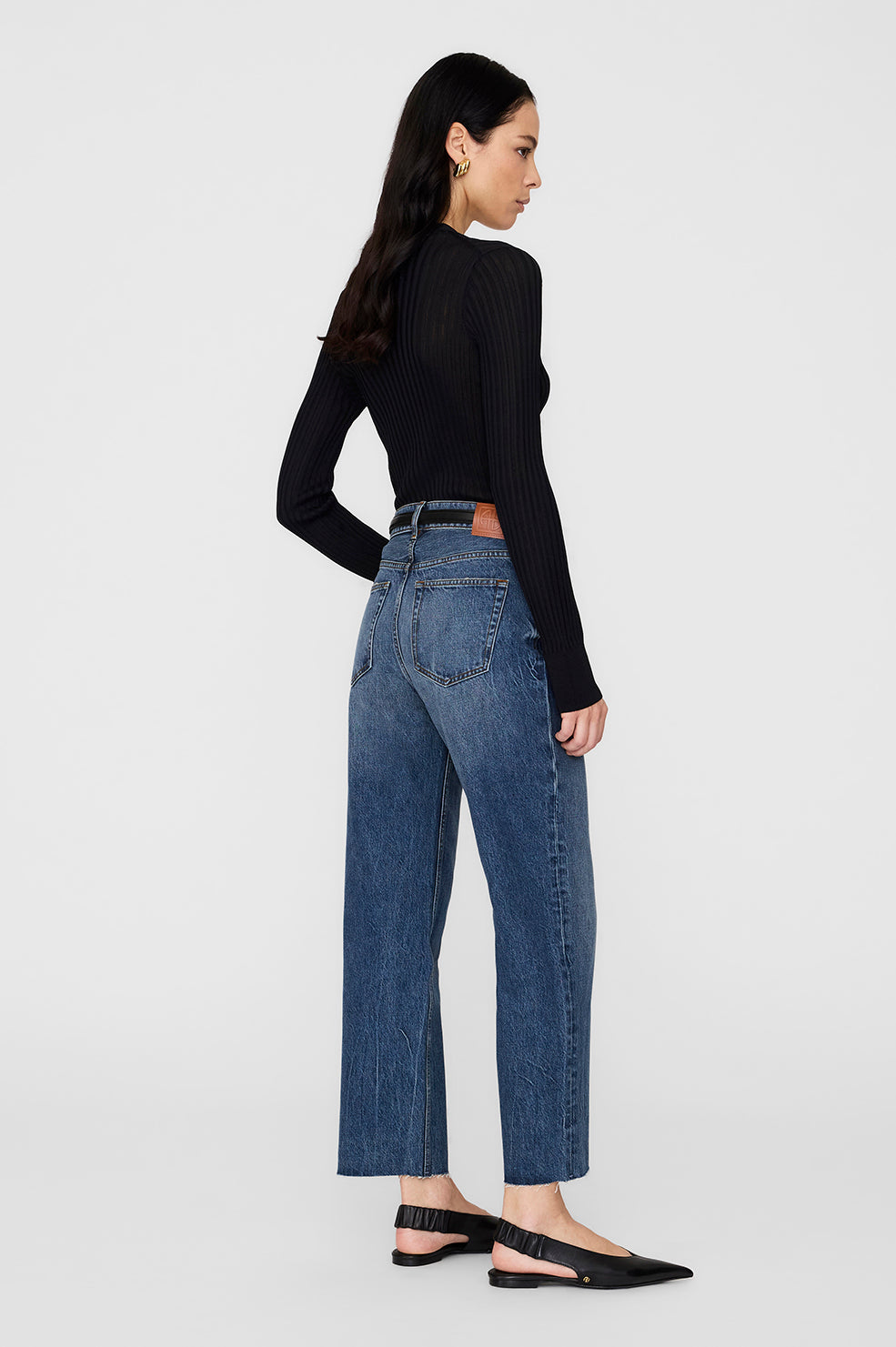 ANINE BING Matheo Cardigan - Black - On Model Back 