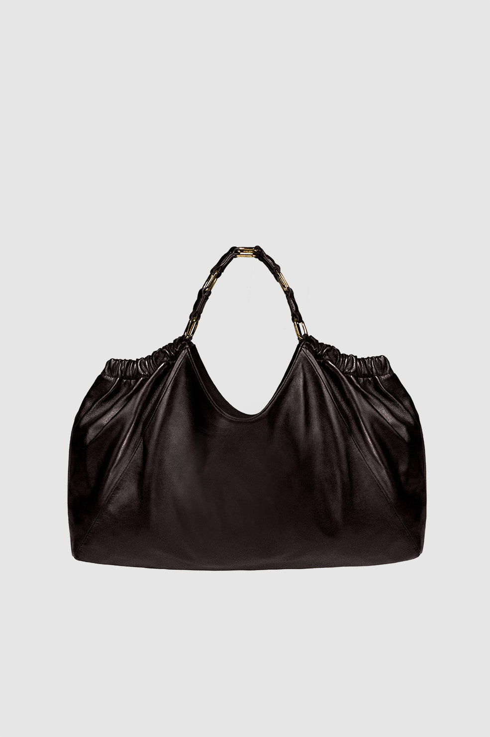 ANINE BING Medium Kate Tote - Dark Brown - Back View