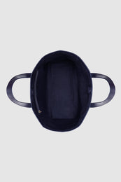 ANINE BING Medium Rio Tote - Navy Suede - inside view