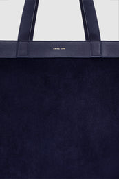 ANINE BING Medium Rio Tote - Navy Suede - detail view