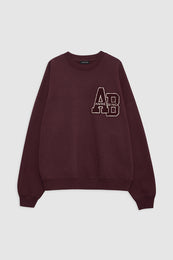 ANINE BING Miles Oversized Sweatshirt Letterman - Dark Burgundy