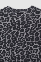 ANINE BING Miles Sweatshirt - Grey Leopard - Detail View
