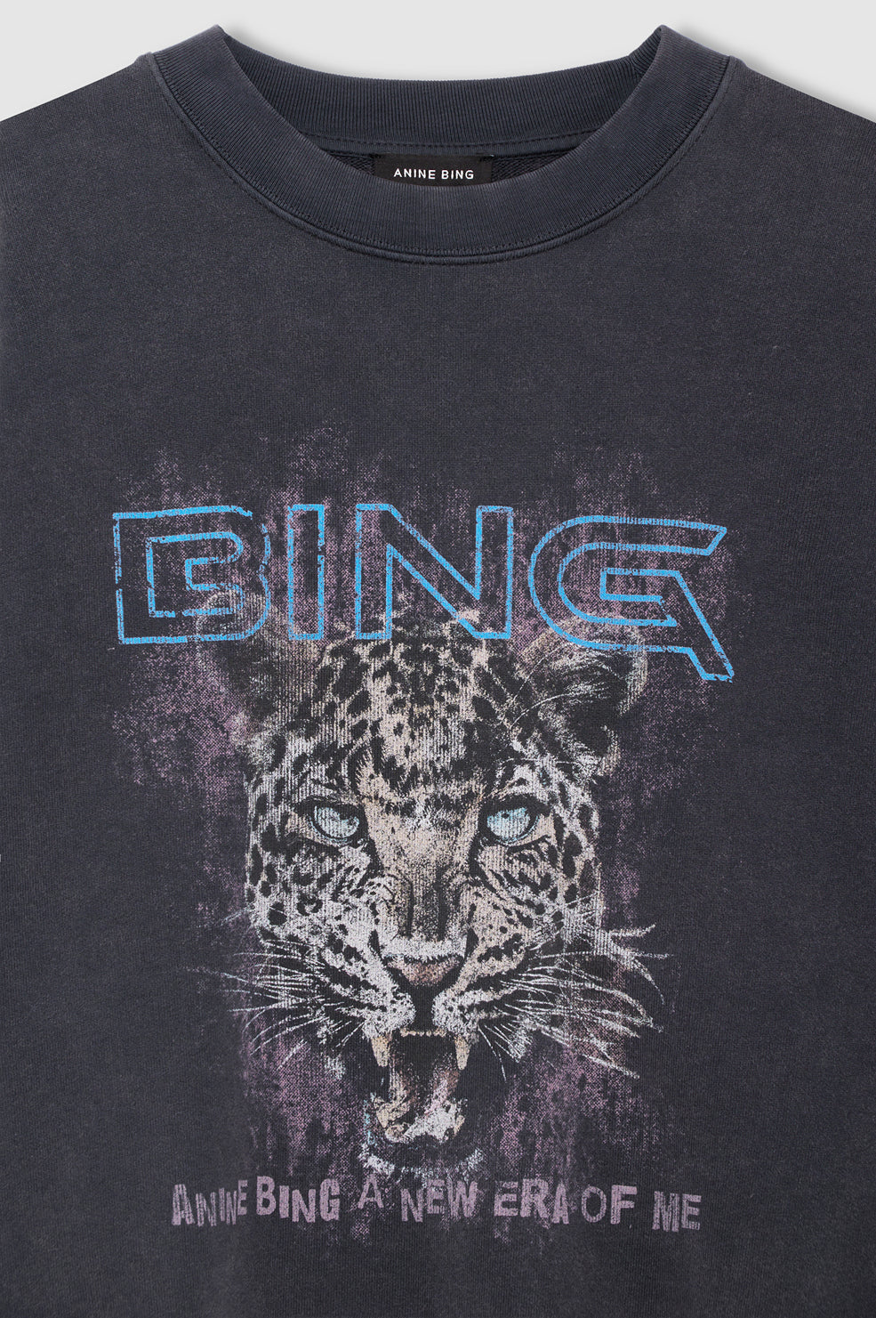 Miles Sweatshirt Leo Muse - Washed Black View 4