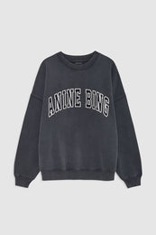 ANINE BING Miles Sweatshirt New Classic - Washed Black - front view