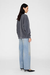 Miles Sweatshirt Ny - Washed Black XS