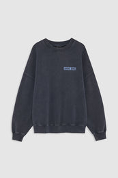 ANINE BING Miles Sweatshirt Palm - Washed Black - front view