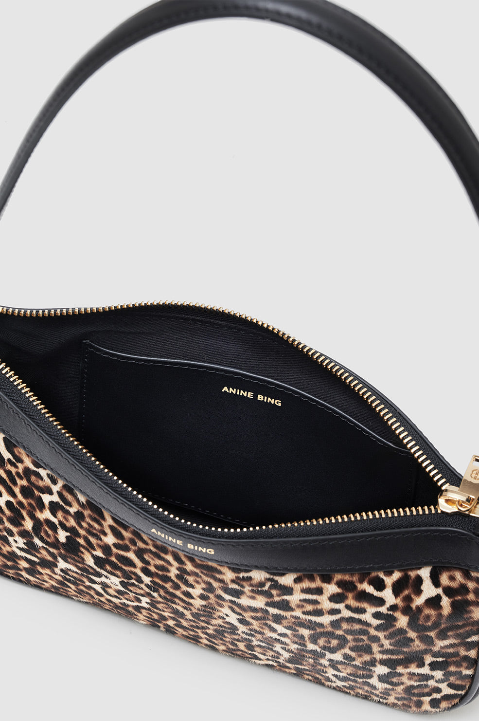 ANINE BING Mini Elly Bag - Leopard - inside View 