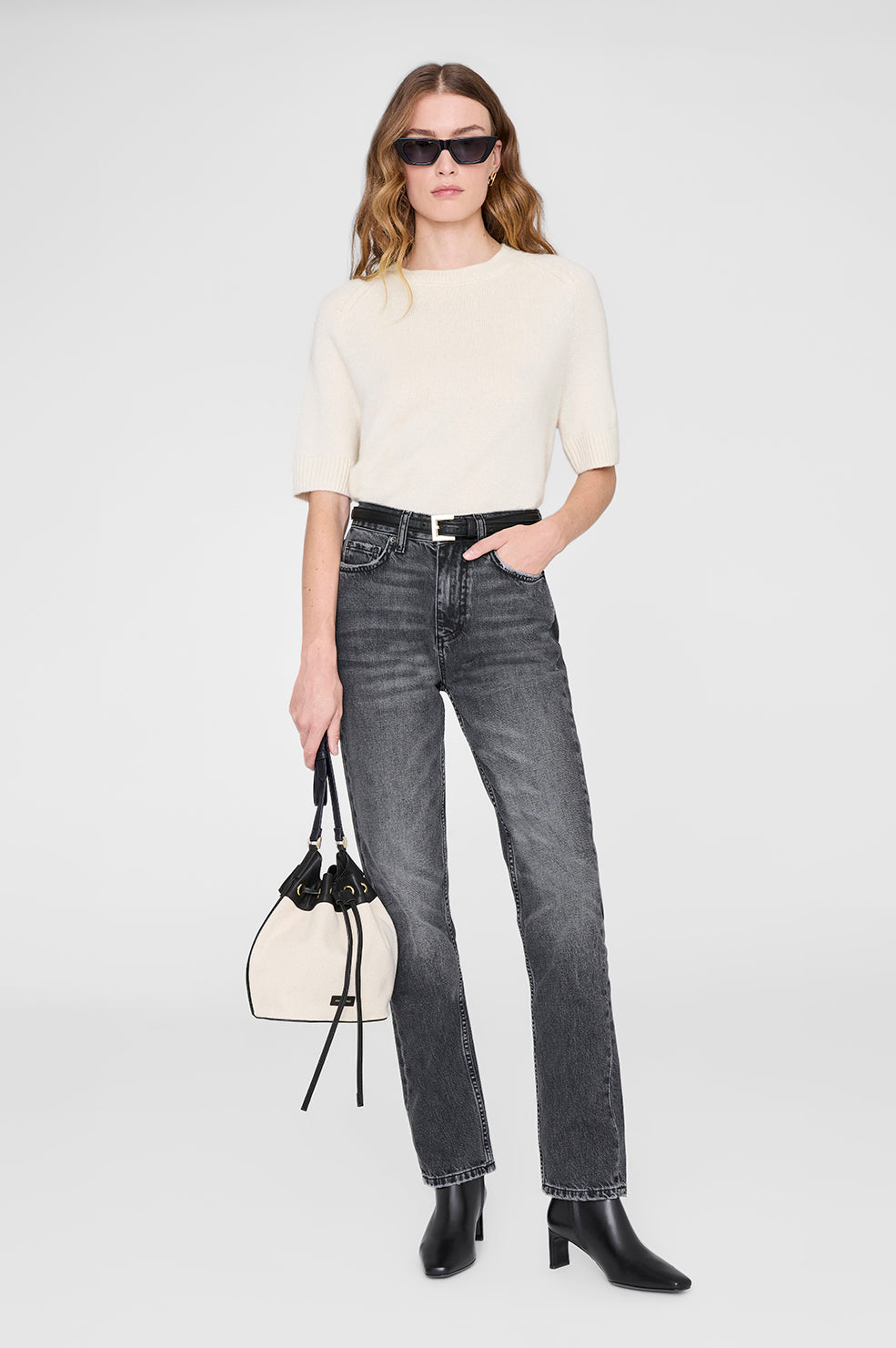 Mini Alana Bucket Bag - Natural