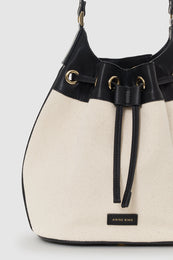 ANINE BING Mini Alana Bucket Bag - Natural - Detail view