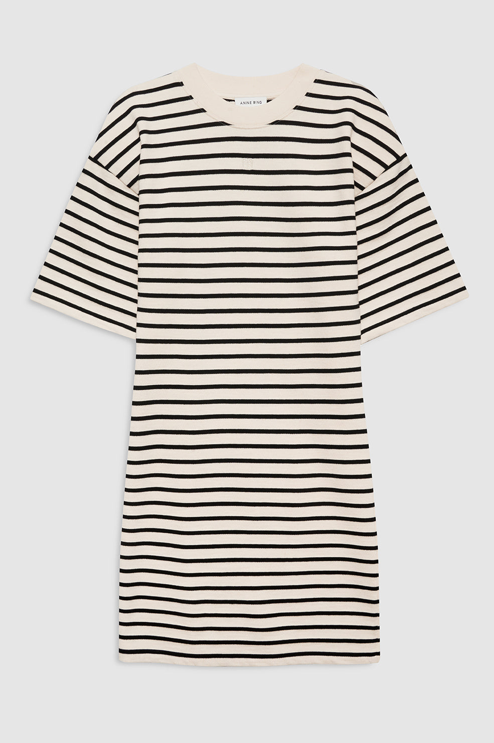 Mona Dress - Black Stripe French Terry View 3