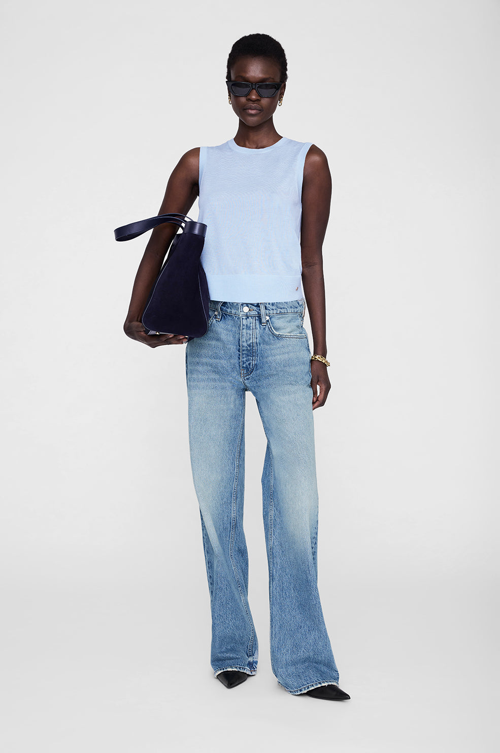 Moni Crop Tank - Pale Blue