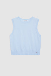 ANINE BING Moni Crop Tank - Pale Blue - front view