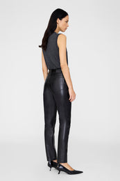 ANINE BING Moni Crop Tank - Heather Charcoal - on model back