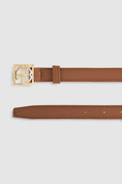 ANINE BING Monogram Belt - Cognac - Detail View 
