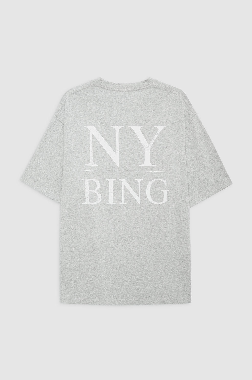 ANINE BING Myers Tee Serif NY - Washed Heather Grey