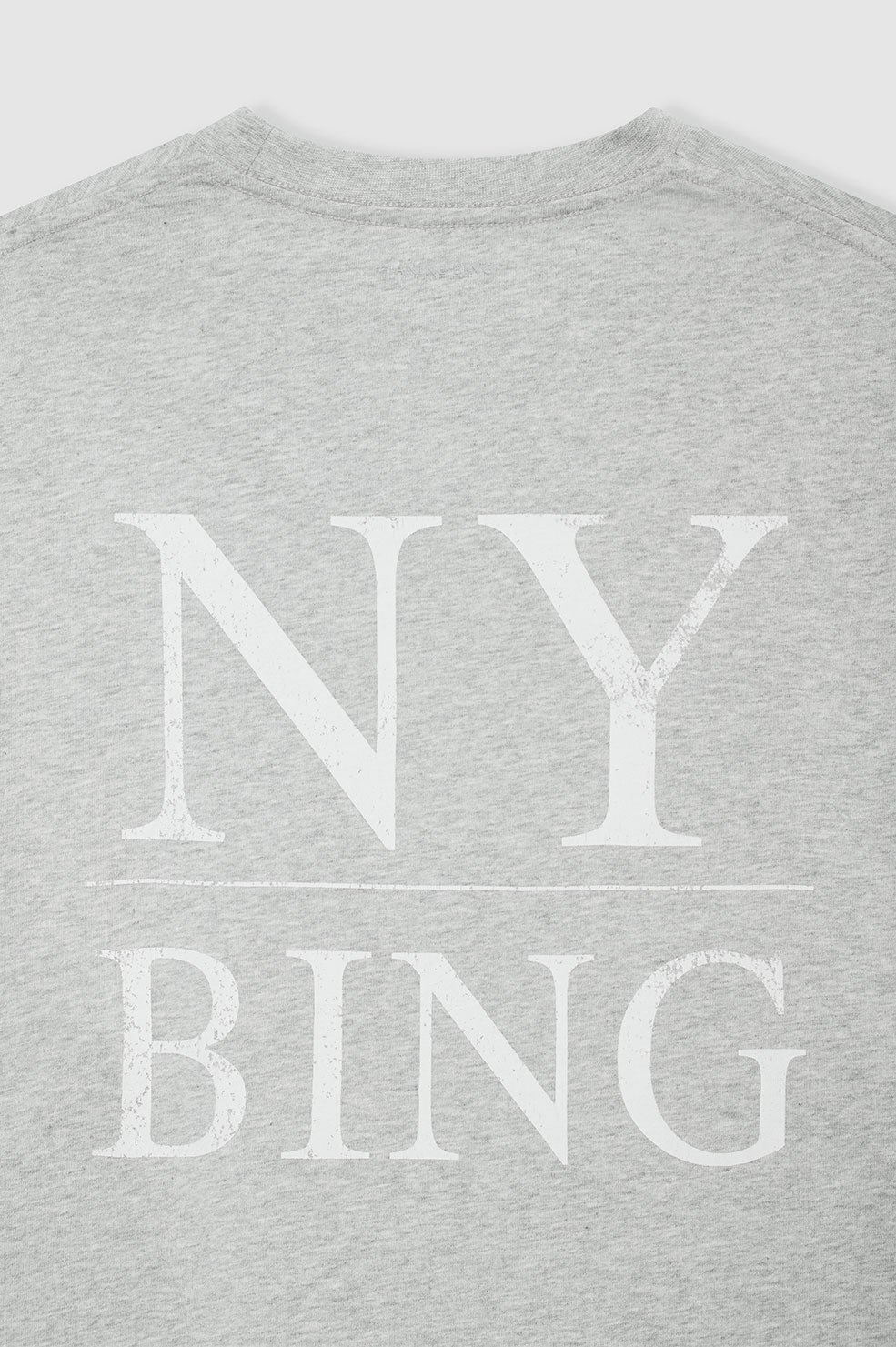 ANINE BING Myers Tee Serif NY - Washed Heather Grey