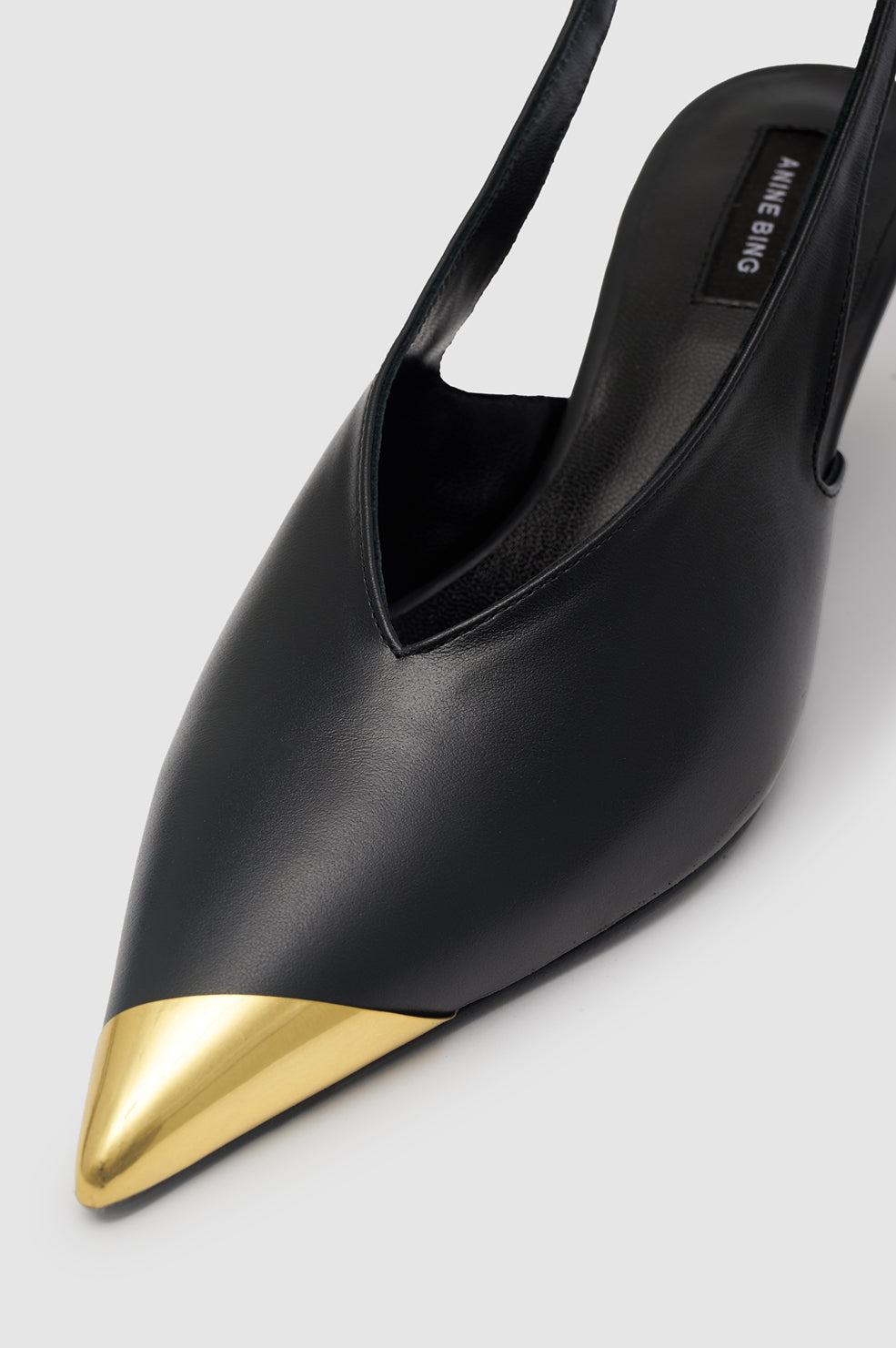 Nelly Slingback Metal Toe - Black View 4