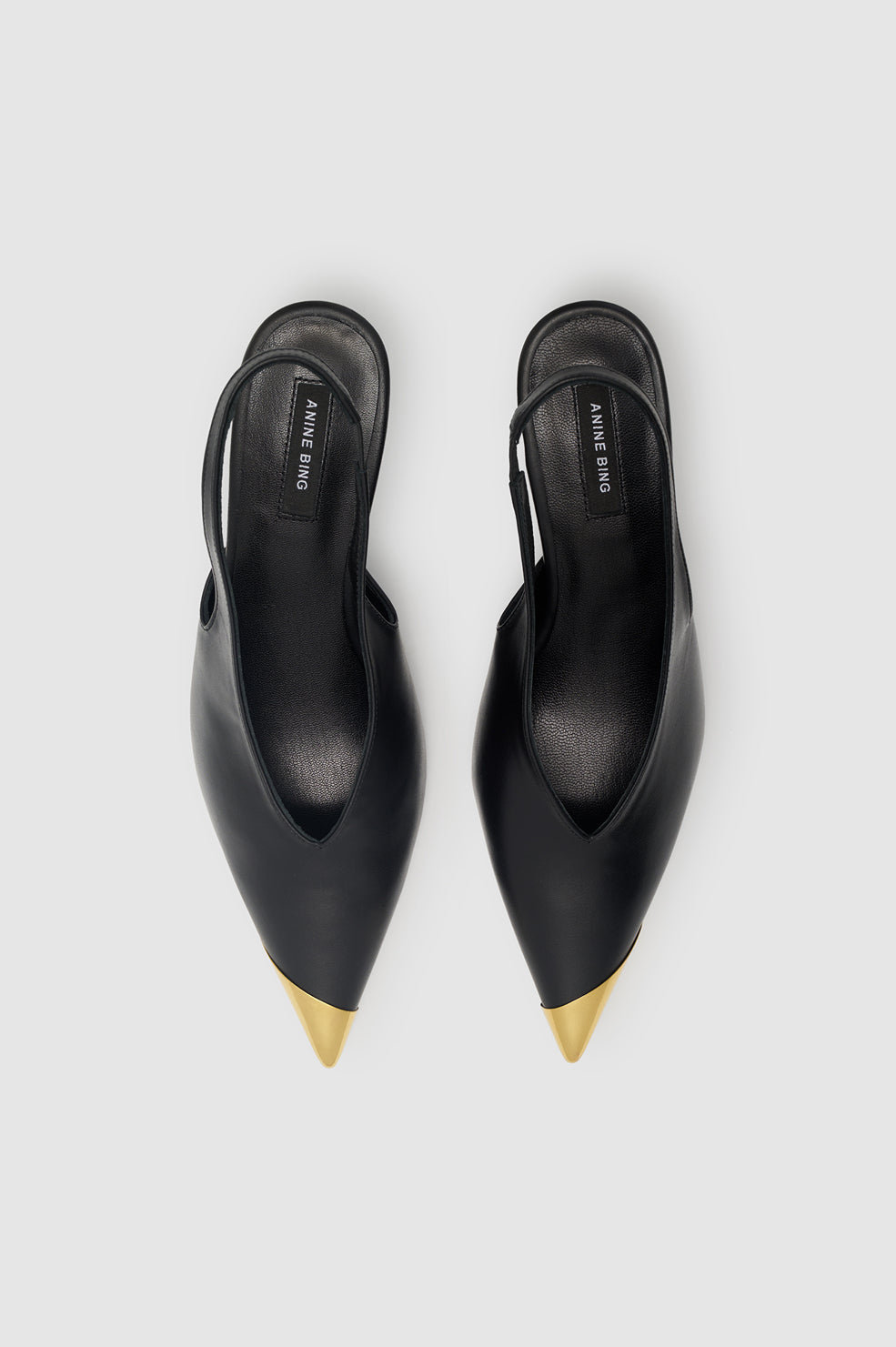 Nelly Slingback Metal Toe - Black View 3