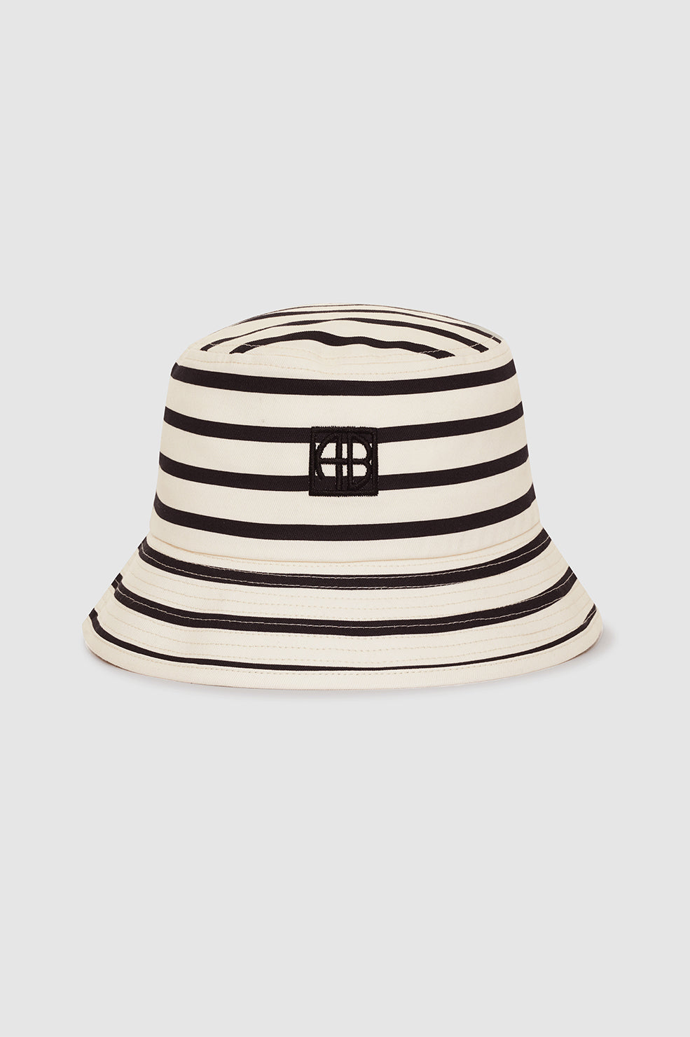 ANINE BING Nicks Bucket Hat - Black Stripe French Terry 