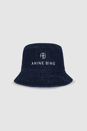 ANINE BING Nicks Bucket Hat - Ink Blue - front view