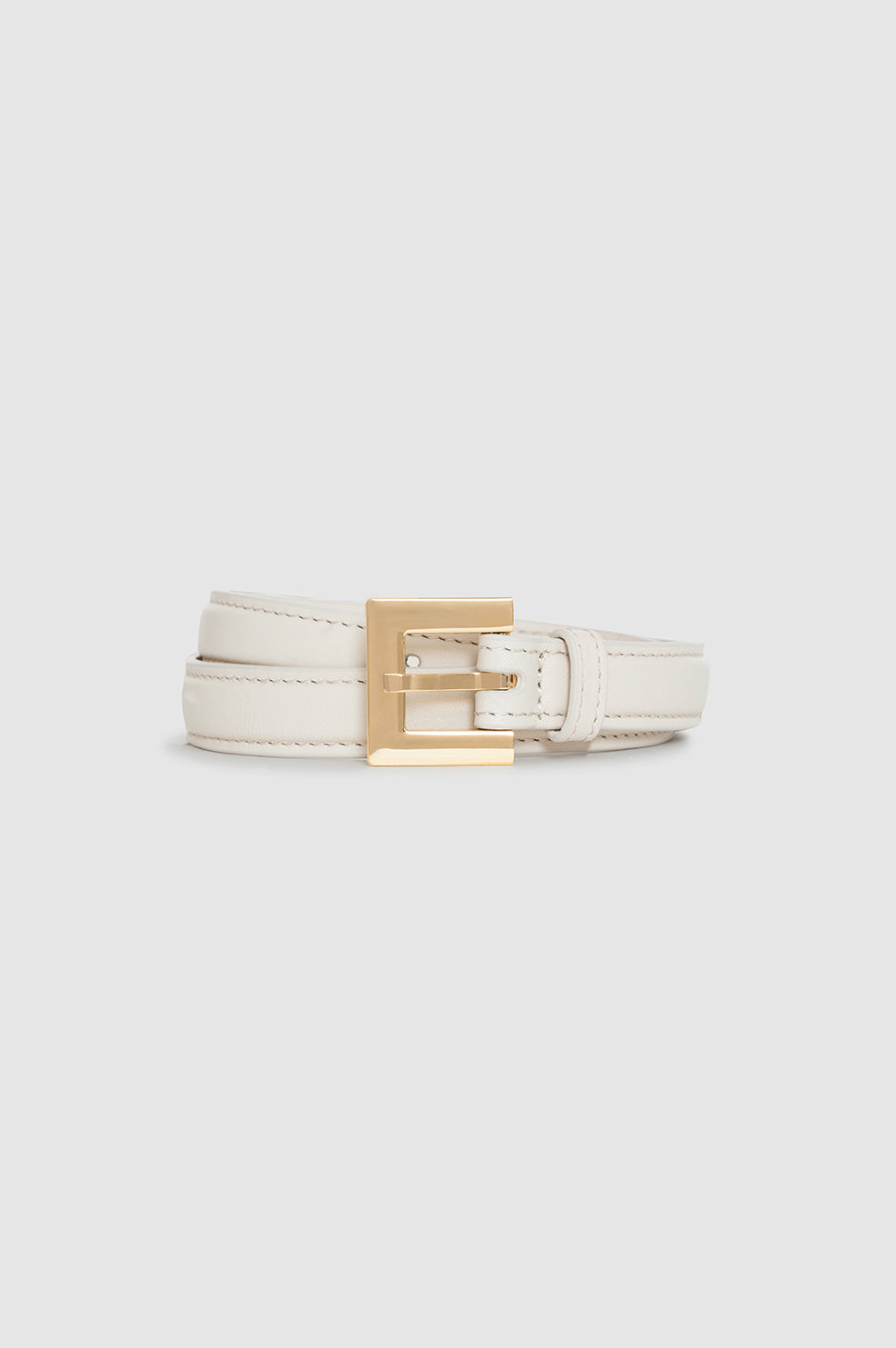 ANINE BING Nicola Belt - Bone With Gold