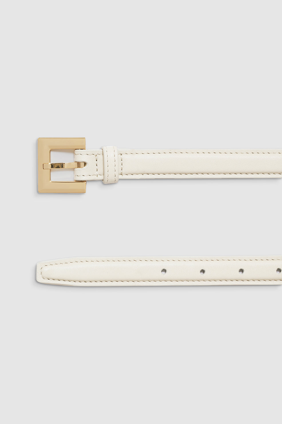 ANINE BING Nicola Belt - Bone With Gold