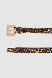 ANINE BING Nicola Belt - Leopard Calf Hair - Detail View 