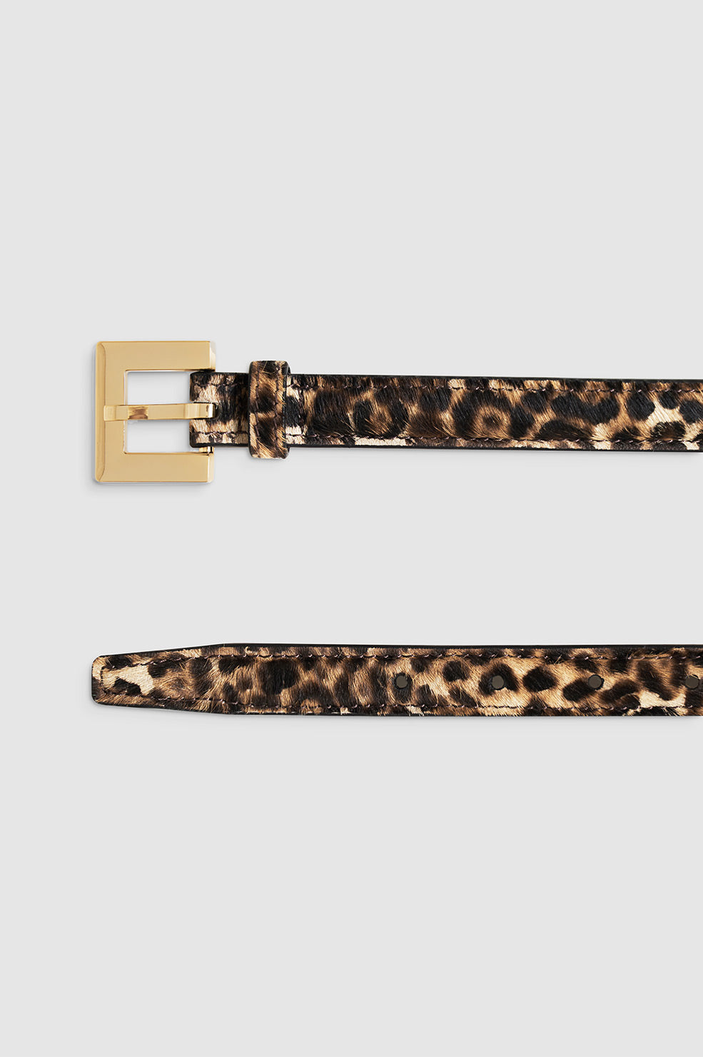 ANINE BING Nicola Belt - Leopard Calf Hair - Detail View 