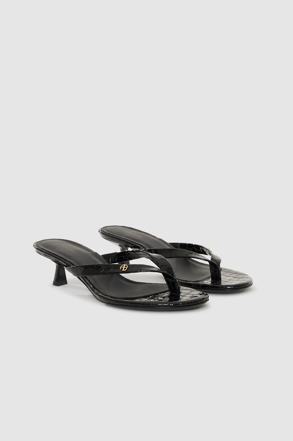 Noelle Thong Sandals - Embossed Brown View 5