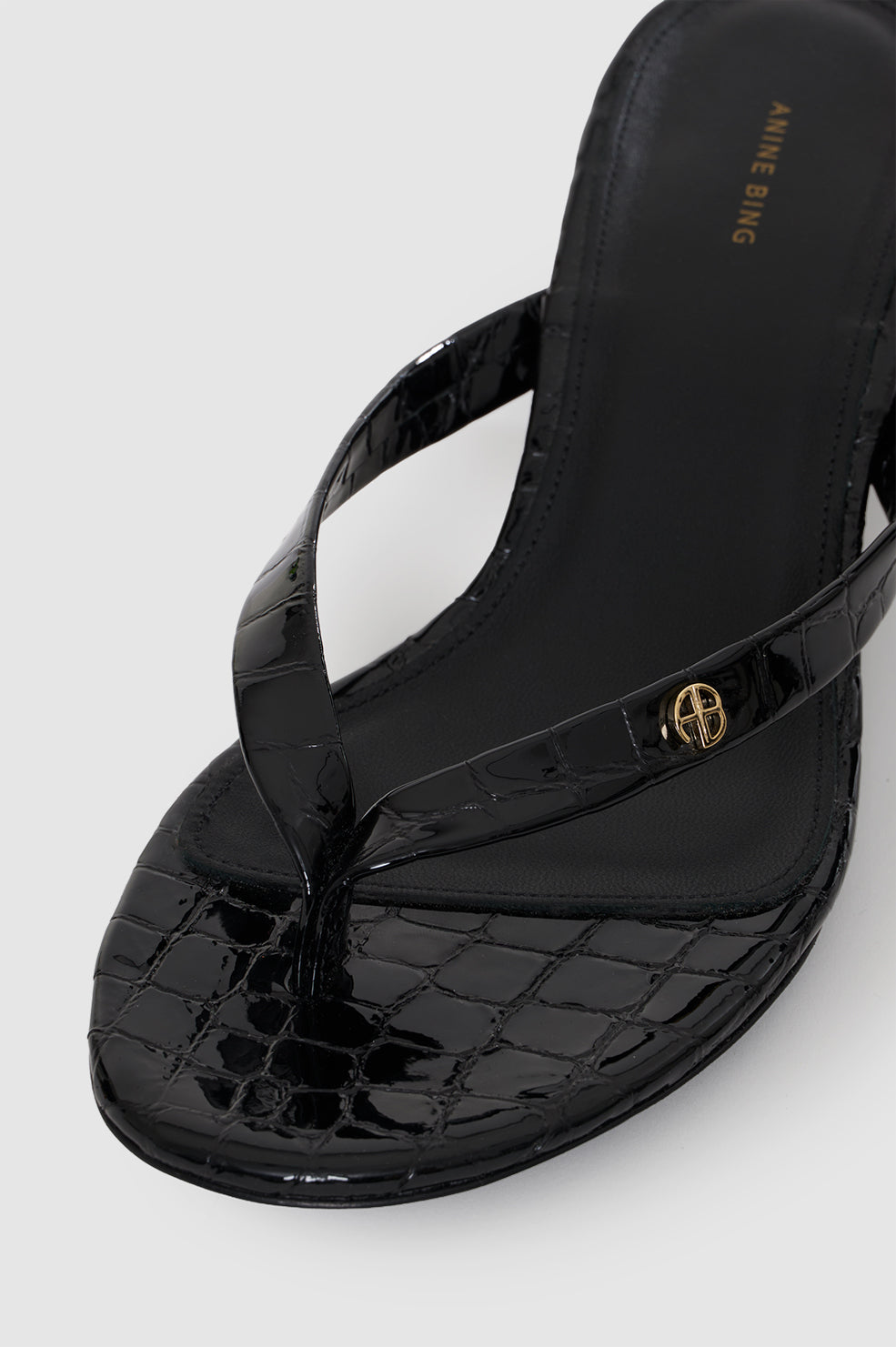 Noelle Thong Sandals - Embossed Brown View 4