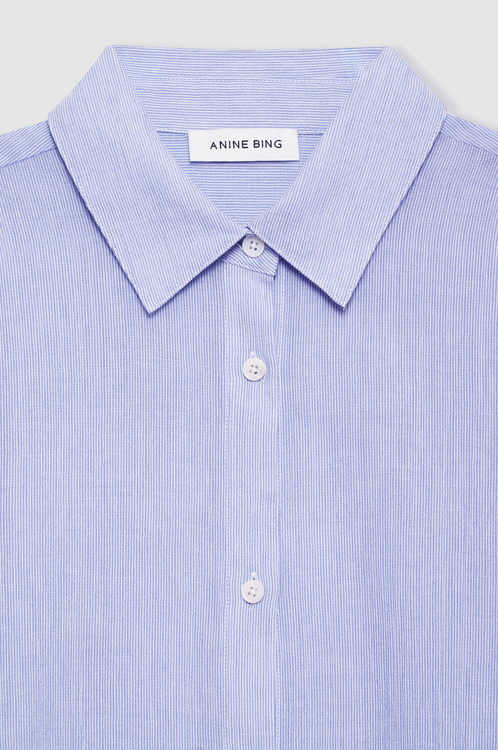 Plaza Shirt - Blue And White Mini Stripe View 4