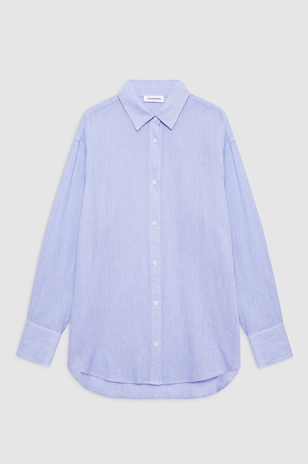 Plaza Shirt - Blue And White Mini Stripe View 3