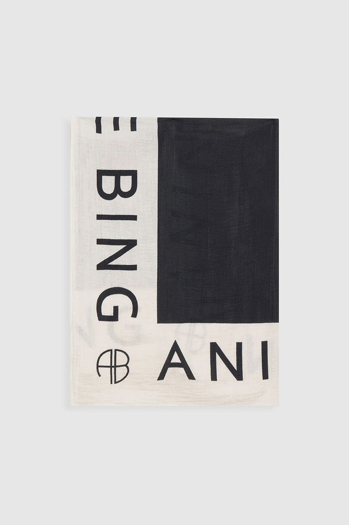 ANINE BING Praia Sarong - Black And Cream