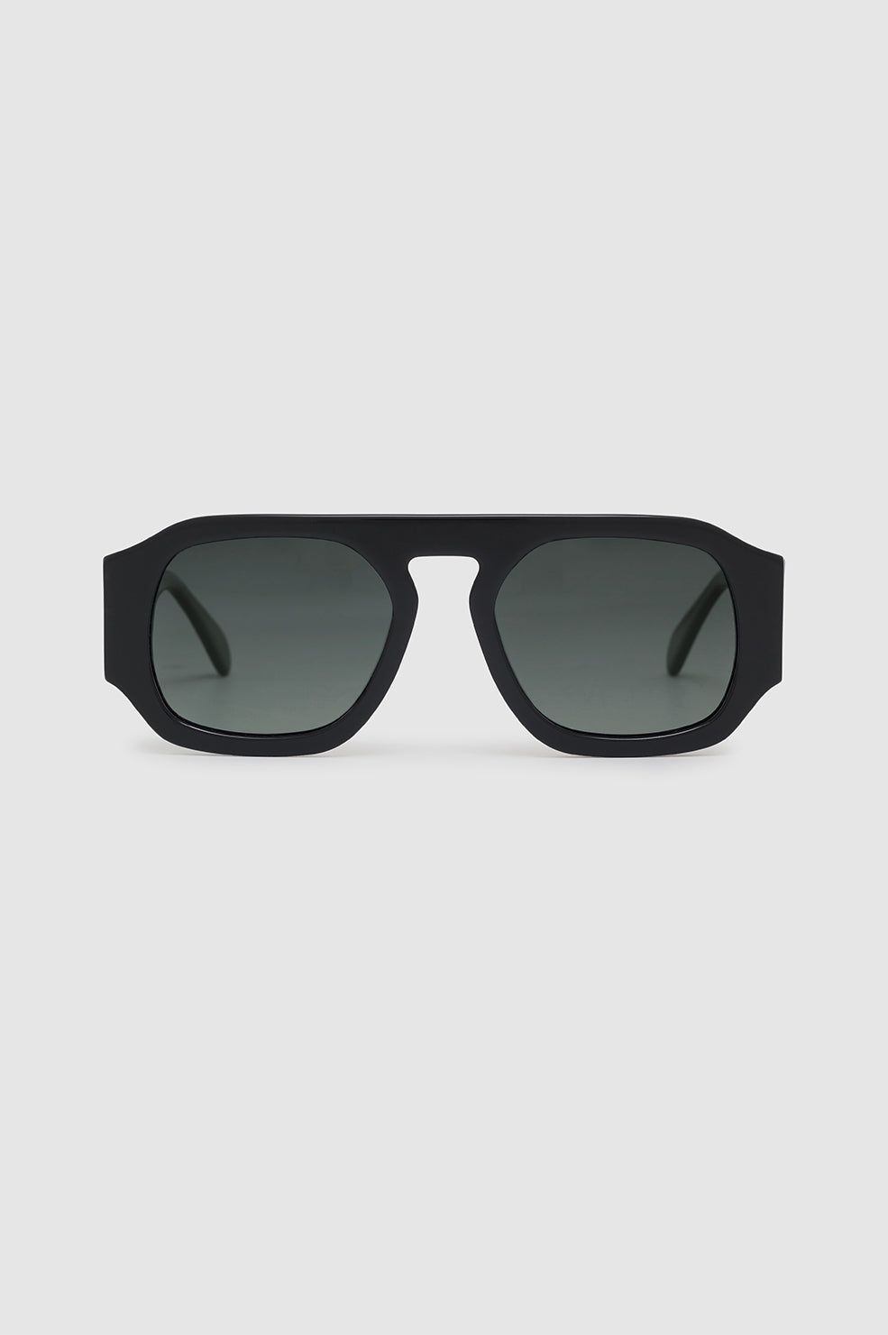 Preston Sunglasses - Black With Green View 1