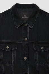 ANINE BING Quincy Jacket - Vintage Black - detail view