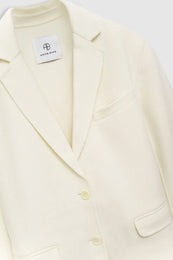 ANINE BING Quinn Blazer - White Cashmere Blend