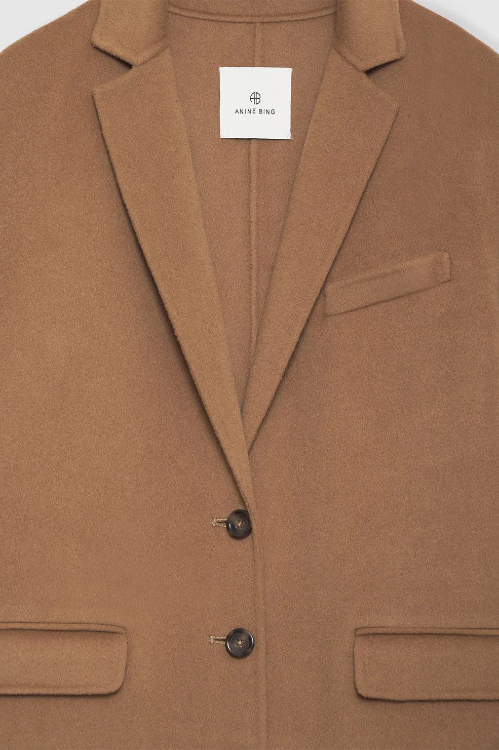 ANINE BING Quinn Coat - Camel Cashmere Blend